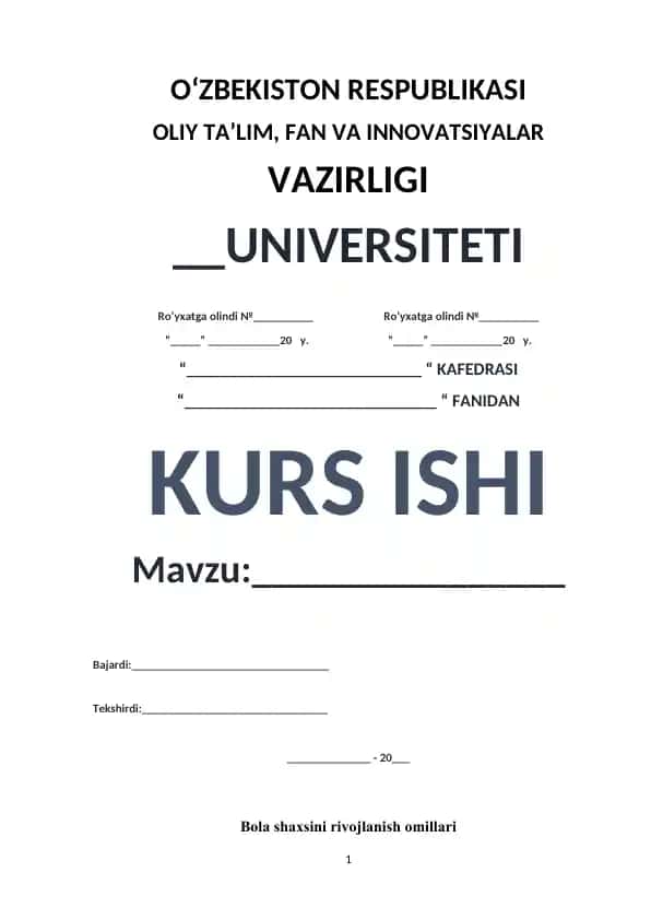 Bola shaxsini rivojlanish omillari