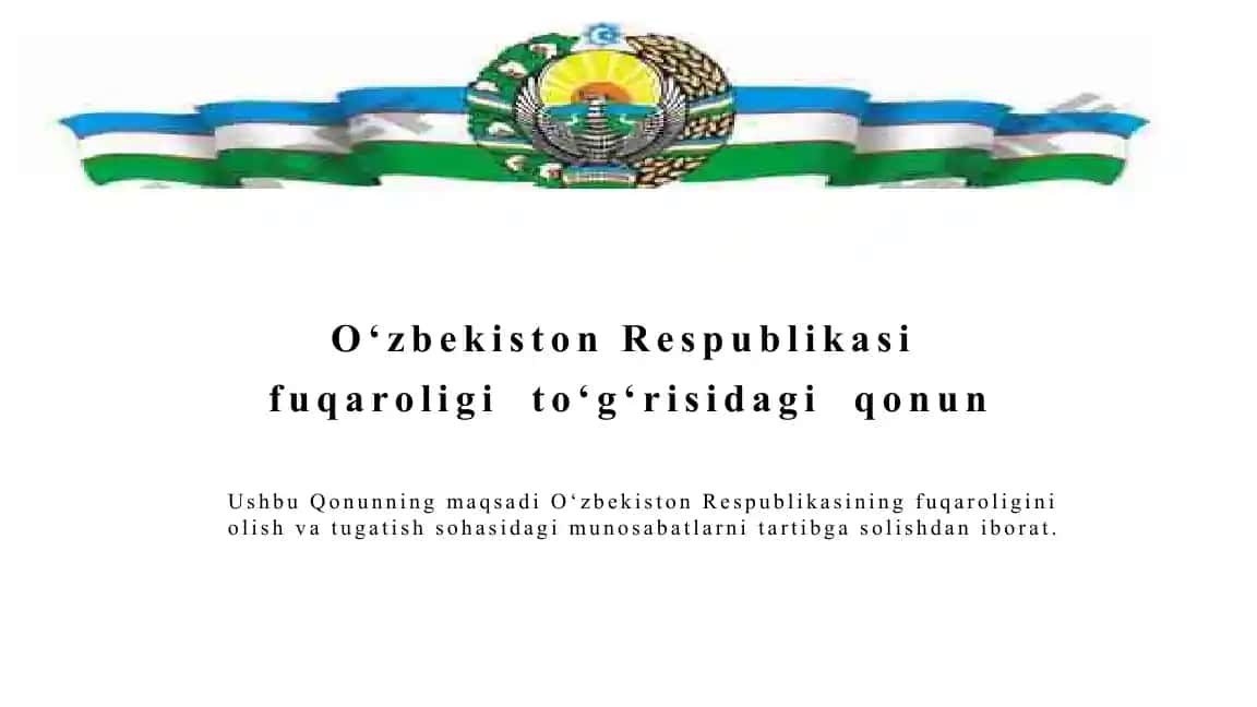 O‘zbekiston Respublikasi fuqaroligi to'g'risidagi qonun