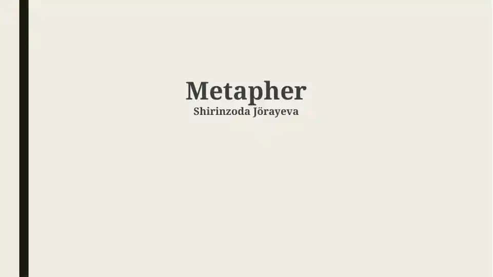 Metapher