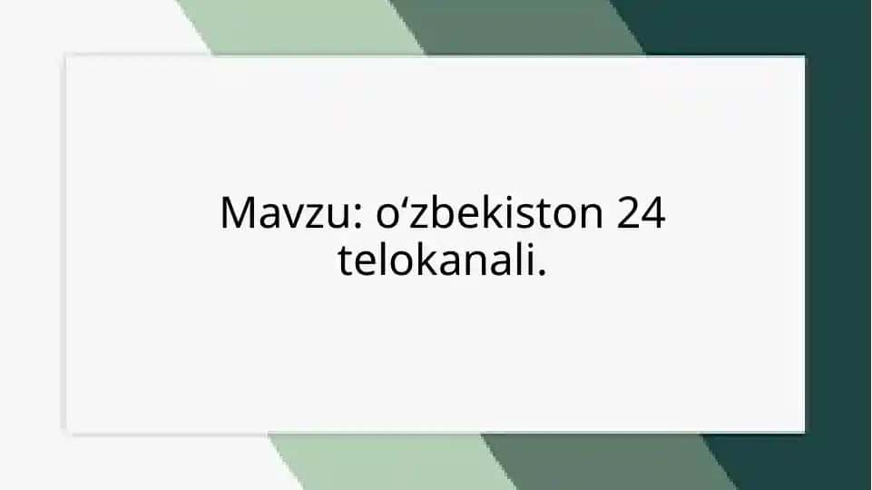 Oʻzbekiston 24 telekanali