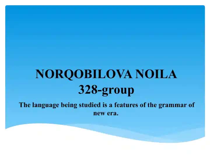 Grammar features of newera