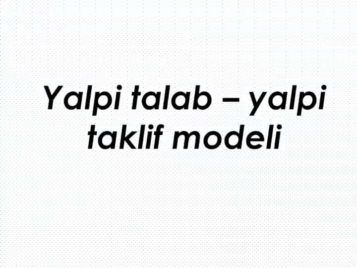 Yalpi talab