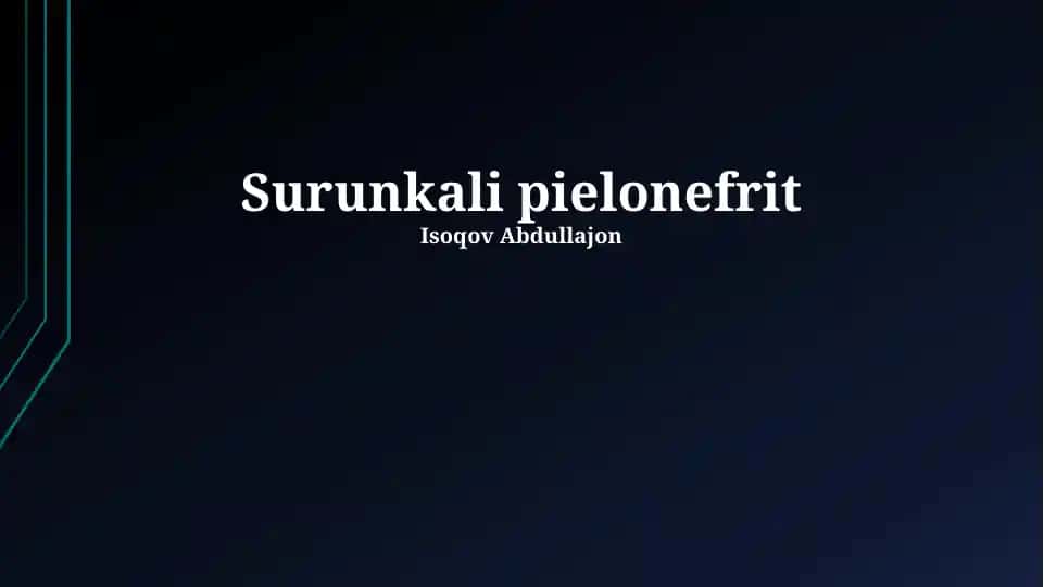 Surunkali pielonefrit