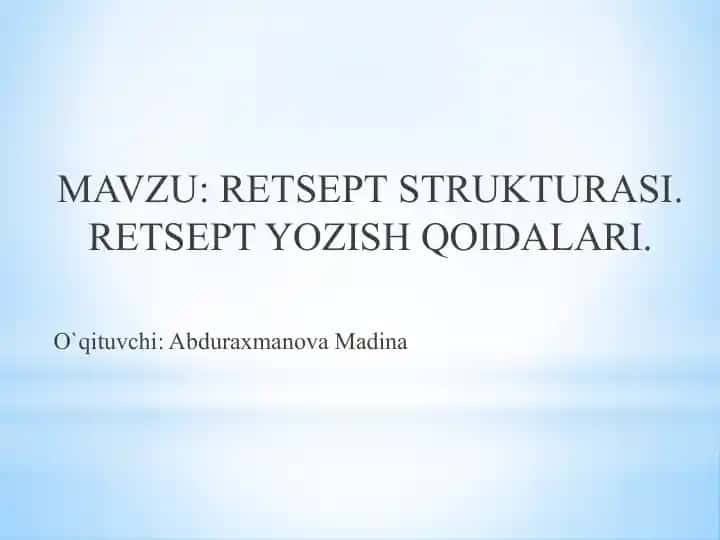 Retsept Strukturasi