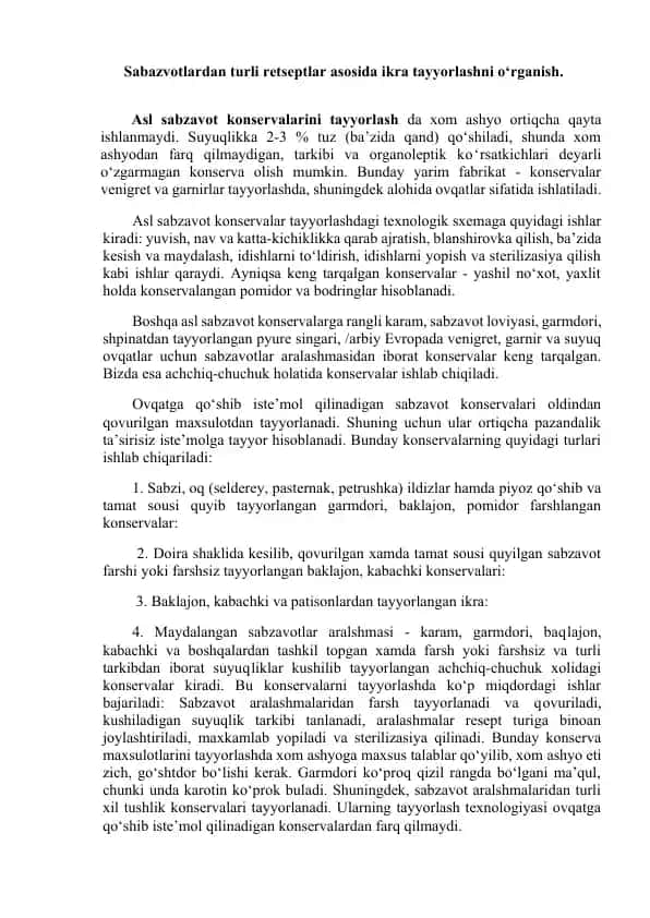 Asl sabzavot konservalari