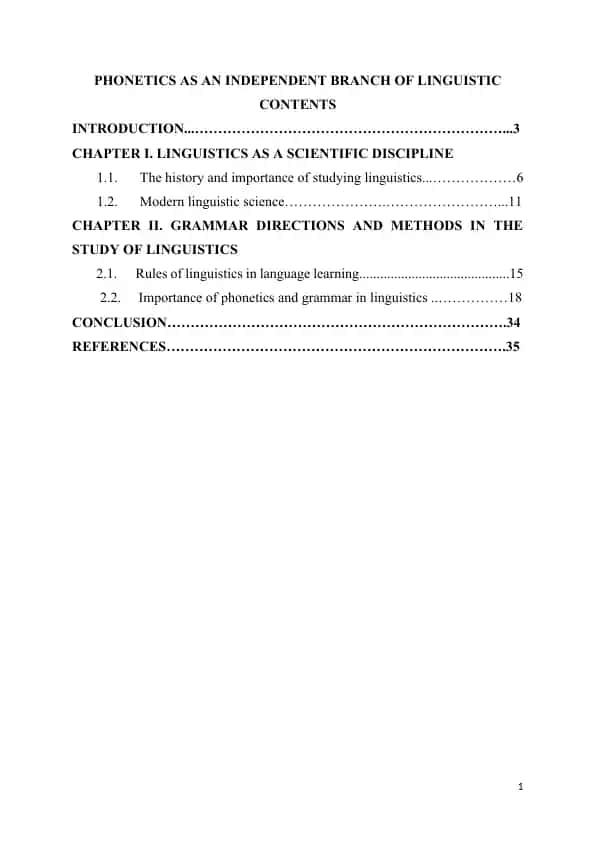 Phonetics as an Independent branch of linguistic