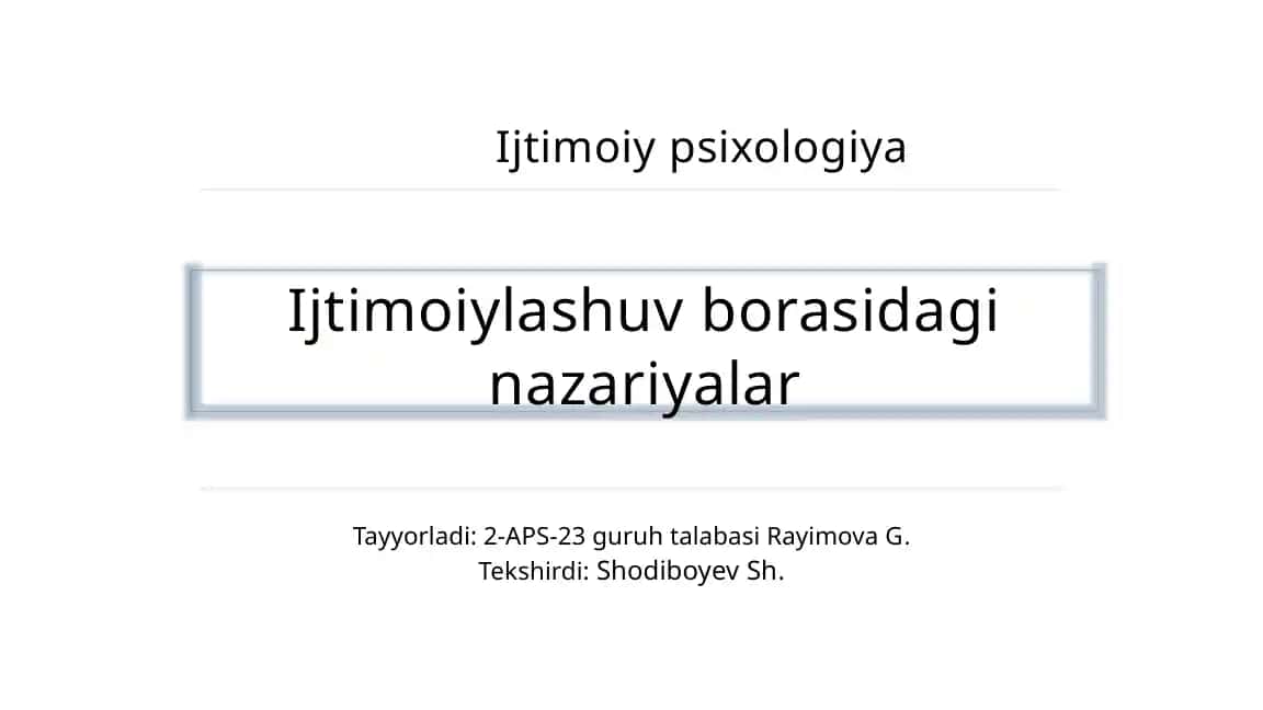 Ijtimoiylashuv bo'yi