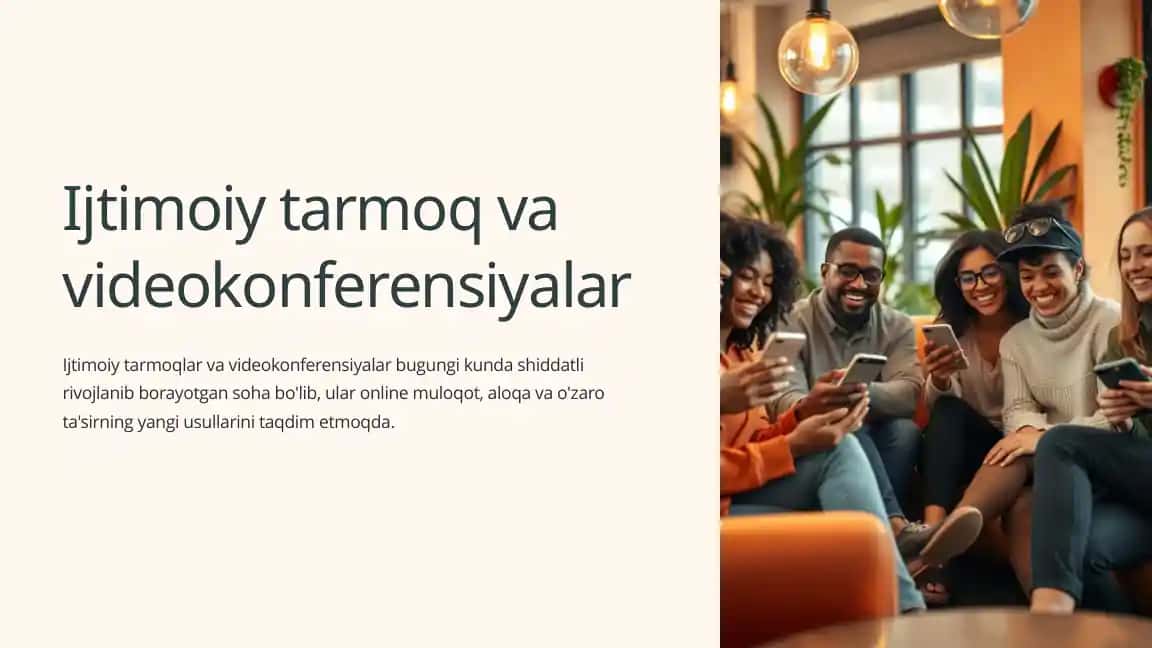 Ijtimoiy tarmoq va videokonferensiyalar