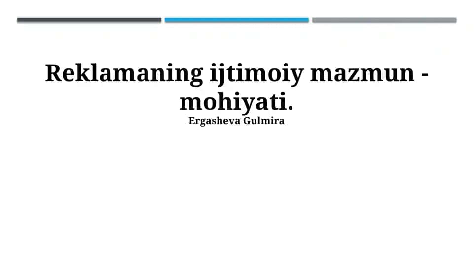Zamonaviy reklama va jamiyat