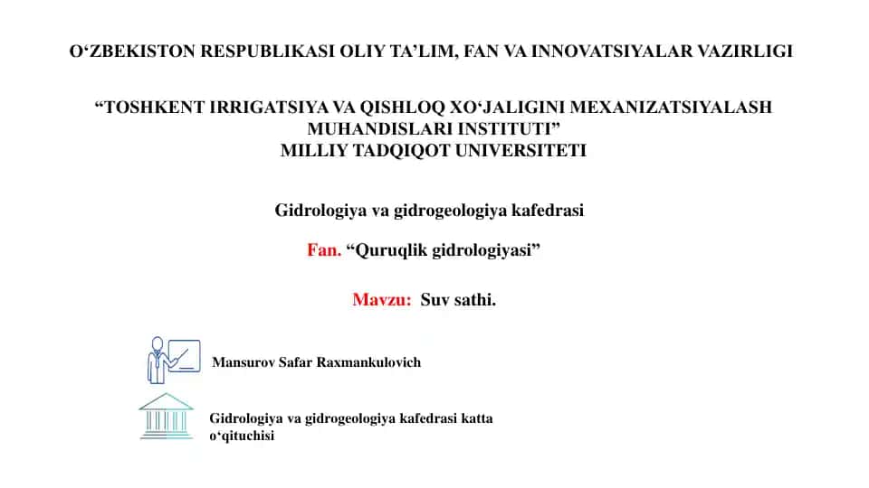 Quruqlik gidrologiyasi