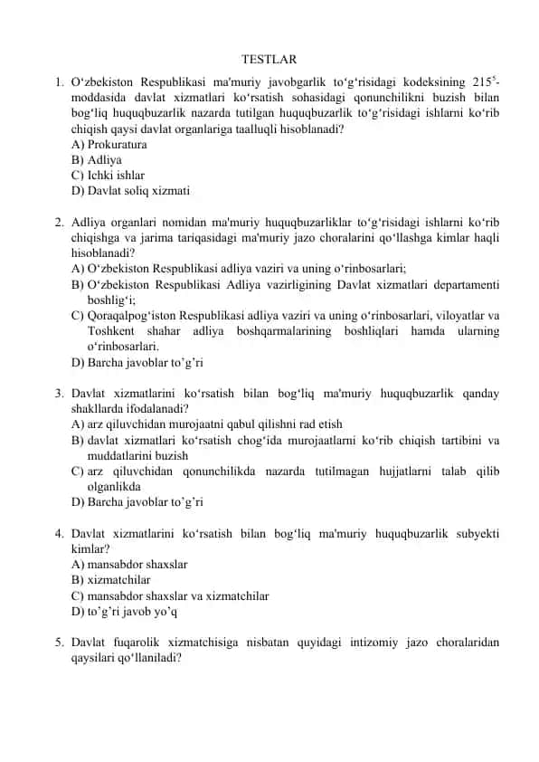 Oʻzbekiston Respublikasi ma'muriy javobgarlik toʻgʻrisidagi kodeks