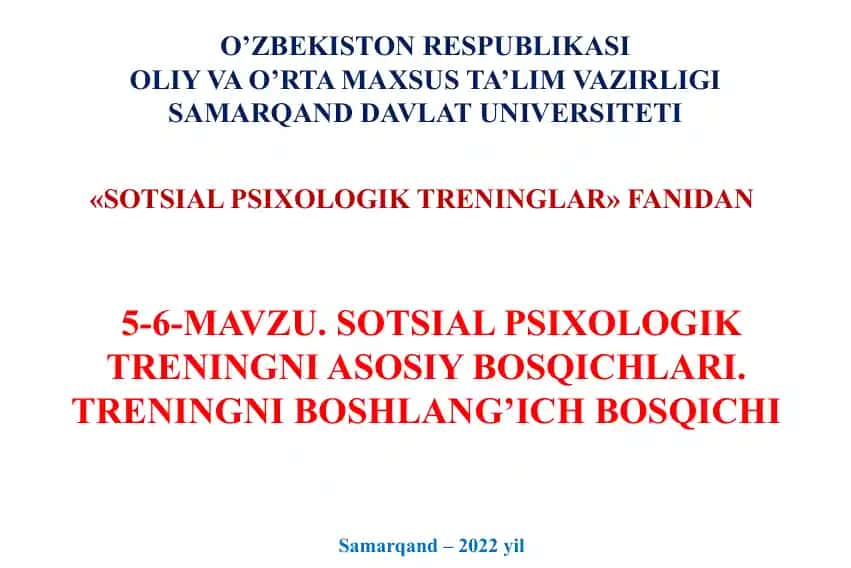 Sotsial Psixologik Treninglar