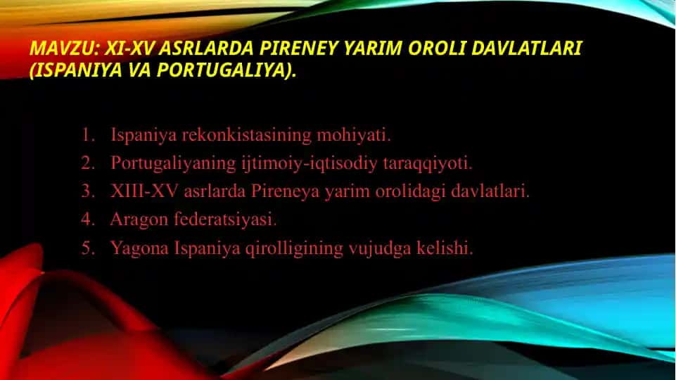 Ispaniya XI-XV asrlarda