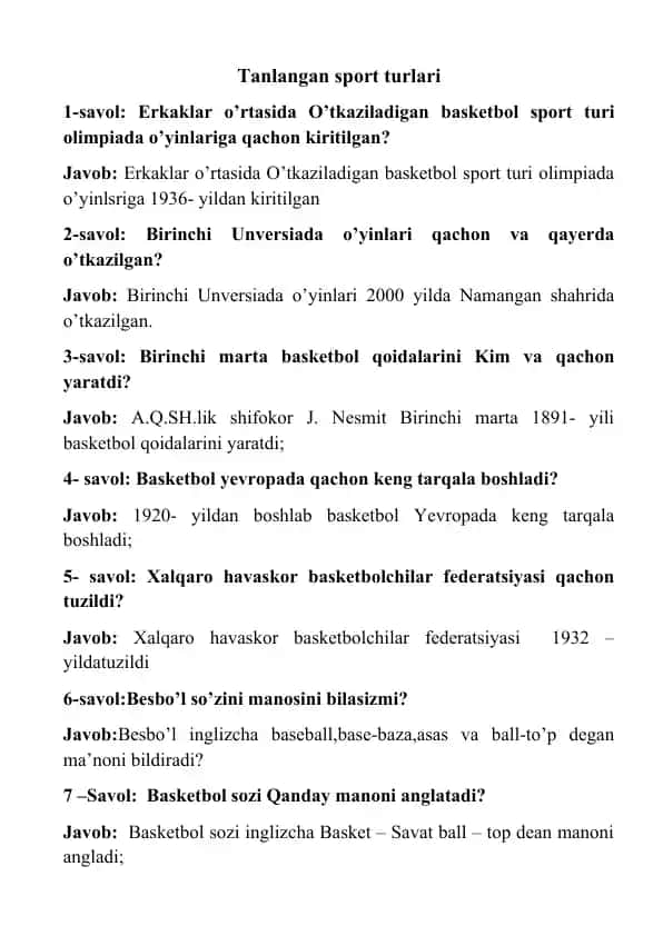 Basketbol tarixi