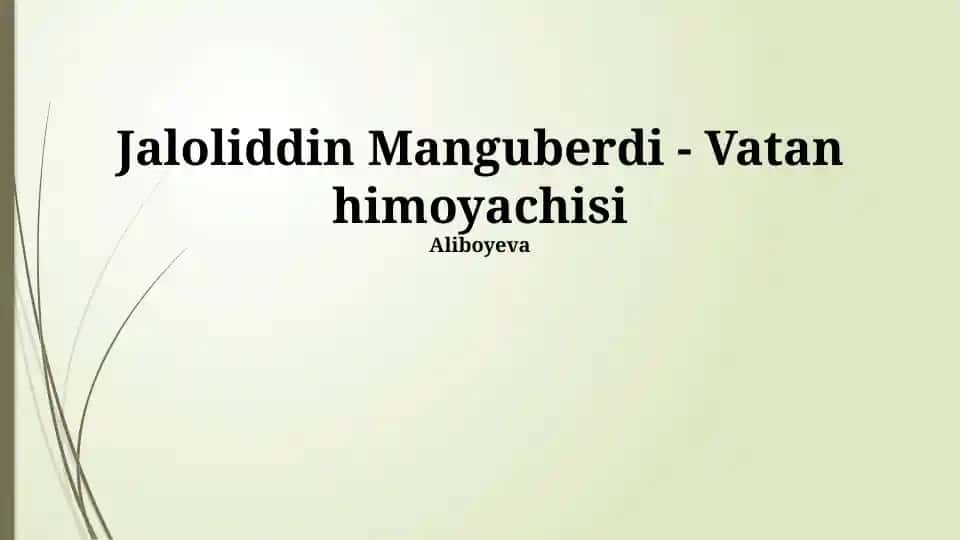 Jaloluddin Manguberdi - Vatan himoyachisi