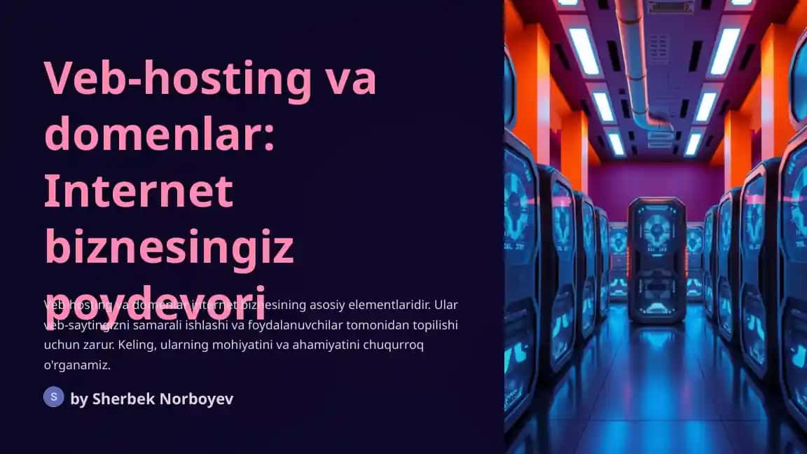 Veb-hosting va domenlar