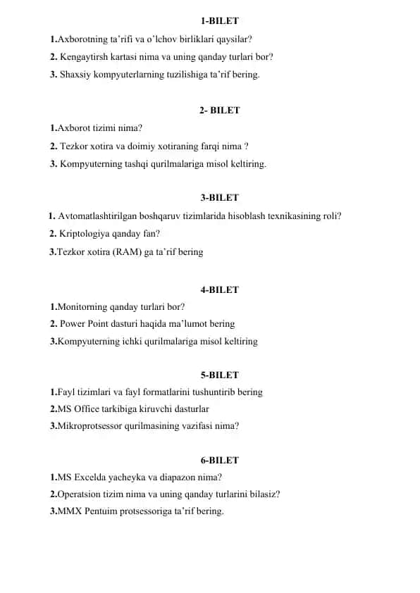 BILET