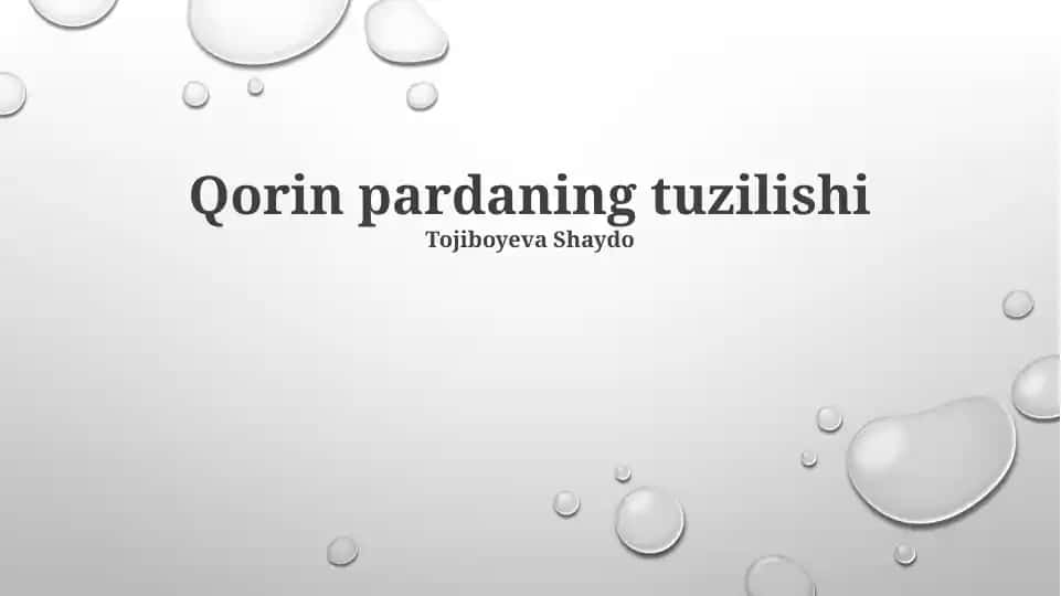 Qorin pardaning tuzilishi