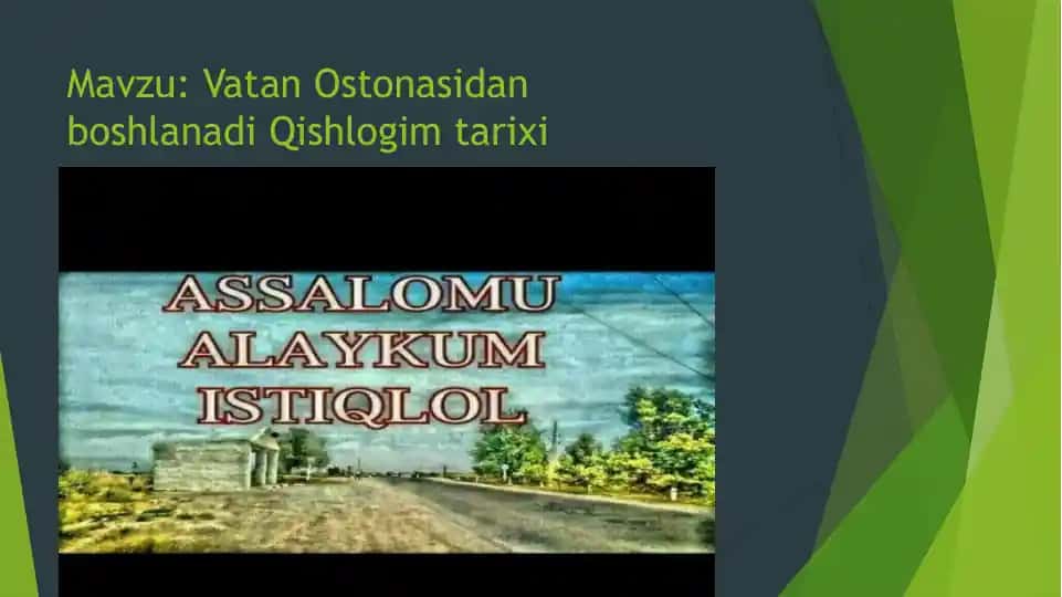 Vatan Ostonasidan boshlanadi Qishlog'im tarixi