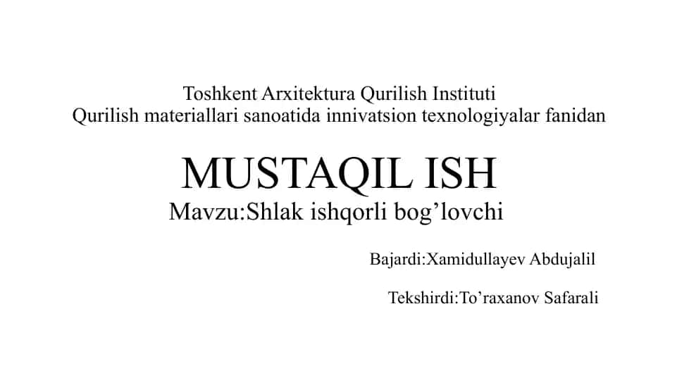 Toshkent Arxitektura Qurilish Instituti