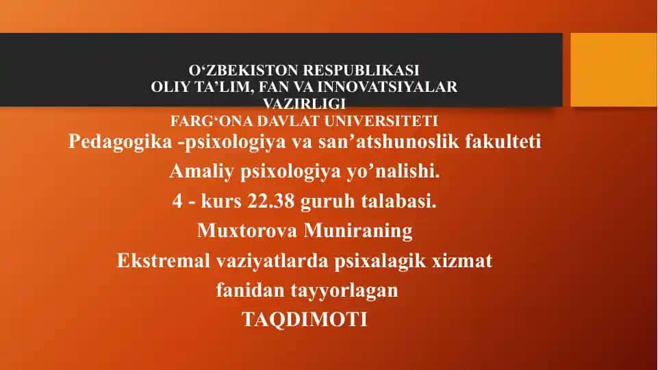 Ekstremal vaziyatlar psixologiyasi
