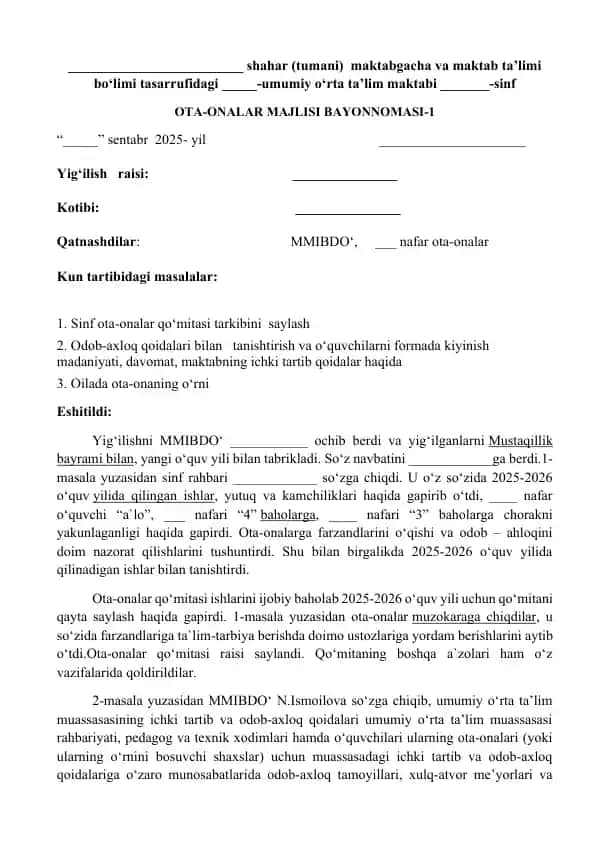 OTA-ONALAR MAJLISI BAYONNOMASI-1