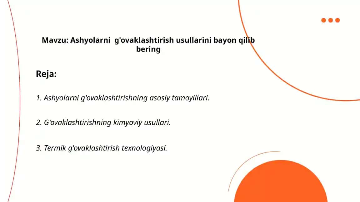 Ashyolarni g'ovaklashtirish usullari