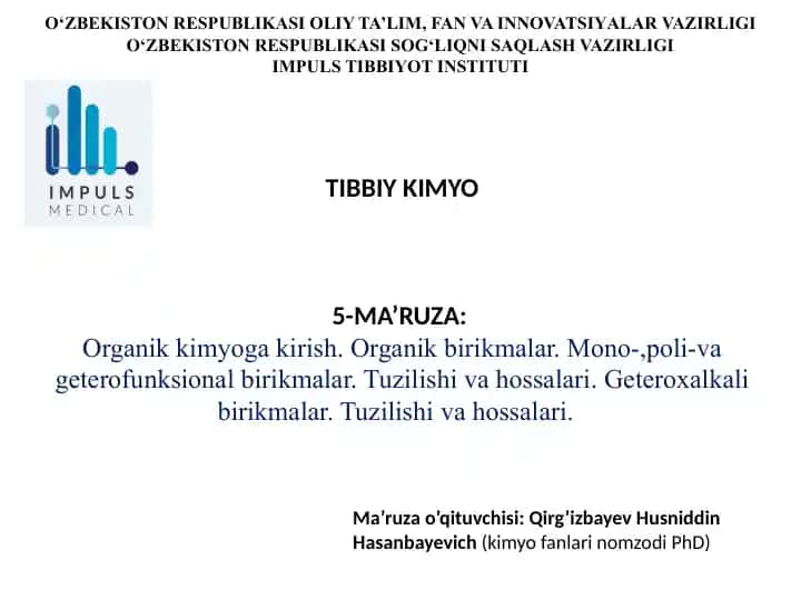 TIBBIY KIMYO