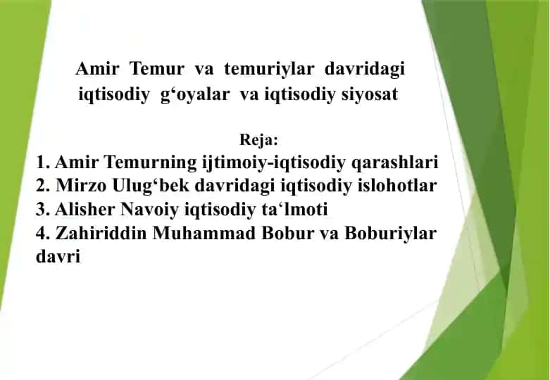 Amir Temur va Temuriylar davri