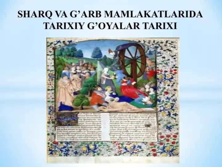 Sharq va G’arb Mamlakatlarda Tarixiy G’oyalar Tarixi