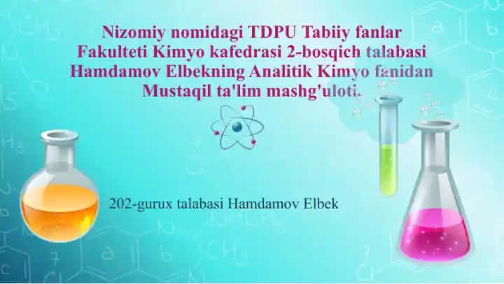 Massalartasiriqonunining gidroliz jarayonida qo'llanilishi
