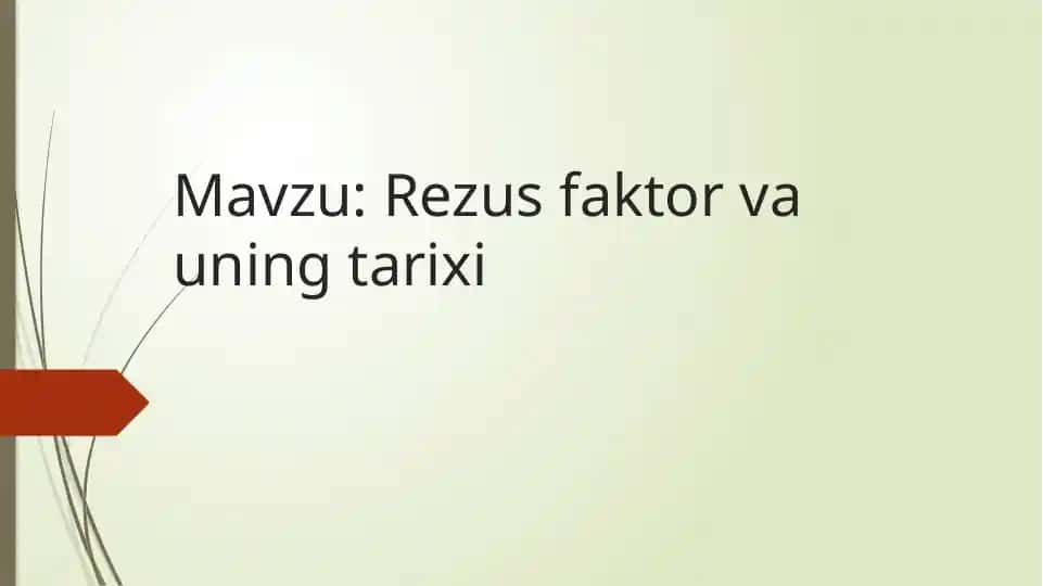 Rezus faktor