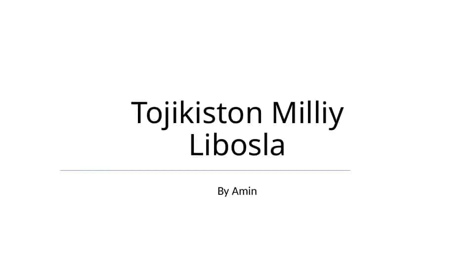 Tojikiston Milliy Libosla