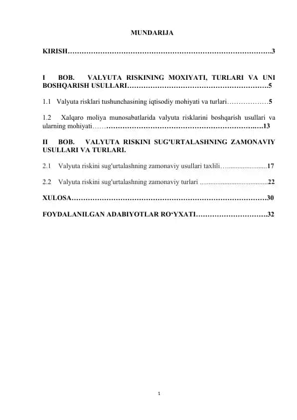 Valyuta risklarini sug'urtalash