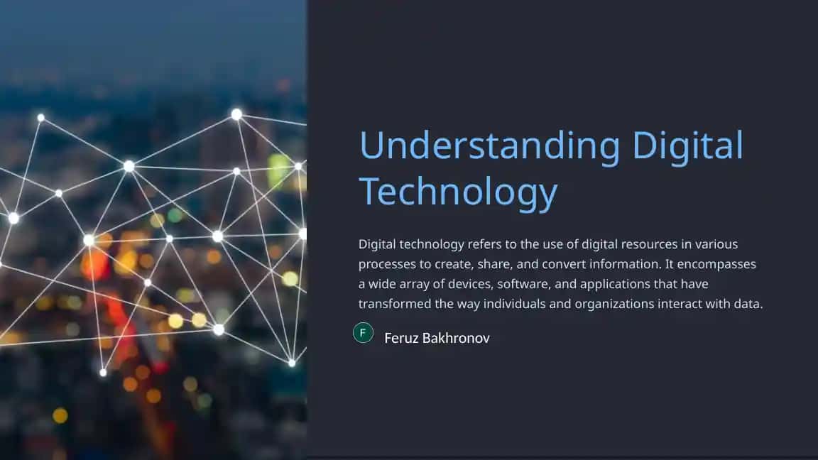 Understanding Digital Technology
