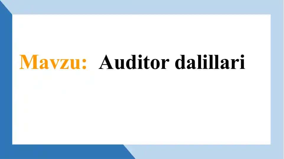 Auditordalillari