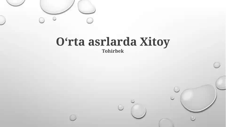 Oʻrta asrlarda Xitoy