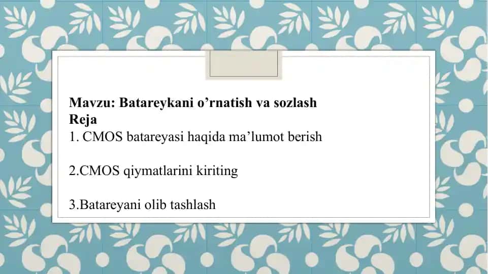 CMOS batareyasi