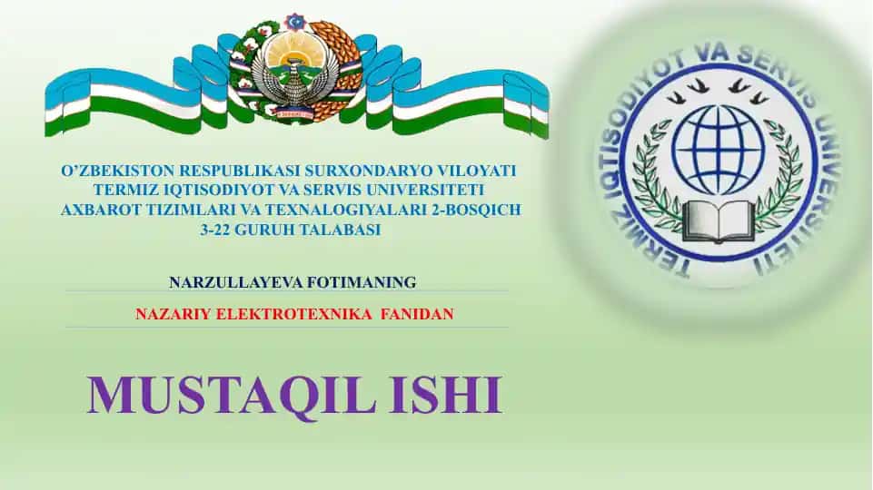 Elektr sistema va uning jarayonlari