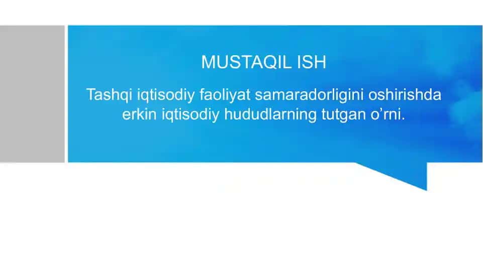 Tashqi iqtisodiy faoliyat samaradorligini oshirishda erkin iqtisodiy hududlarning tutgan o’rni