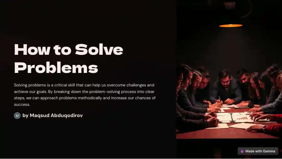 Problem Solving Process Guide