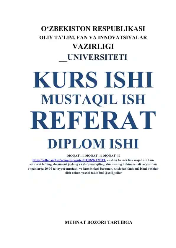 Mehnat Bozori Tartibga Solishning Hududiy Asoslari