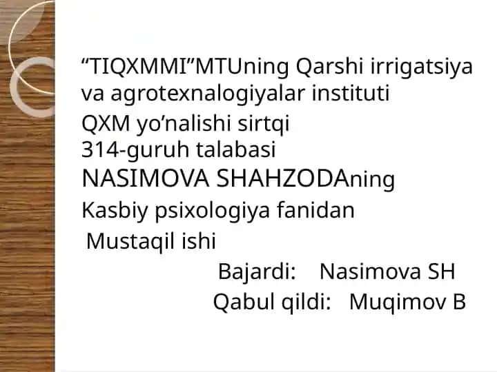 Boshqaruv Psixologiyasi