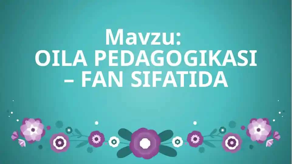 Oilapedagogikasi