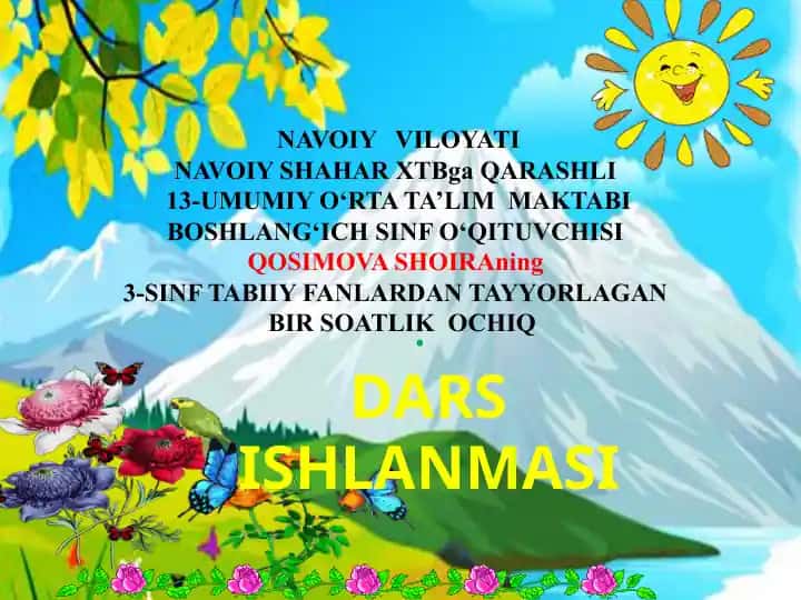 O‘SIMLIKLAR XILMAXILLIGI DARSNING MAQSADI