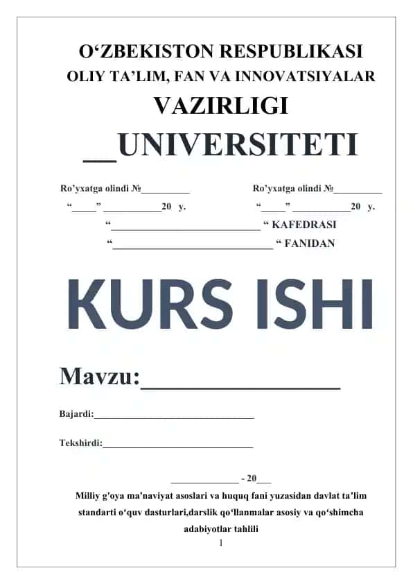 Davlat ta'lim standarti va uning mohiyati
