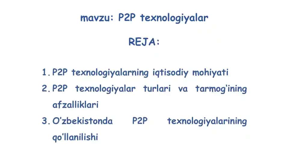 P2Ptexnologiyalar