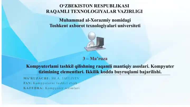 Kompyuter tizimining elementlari
