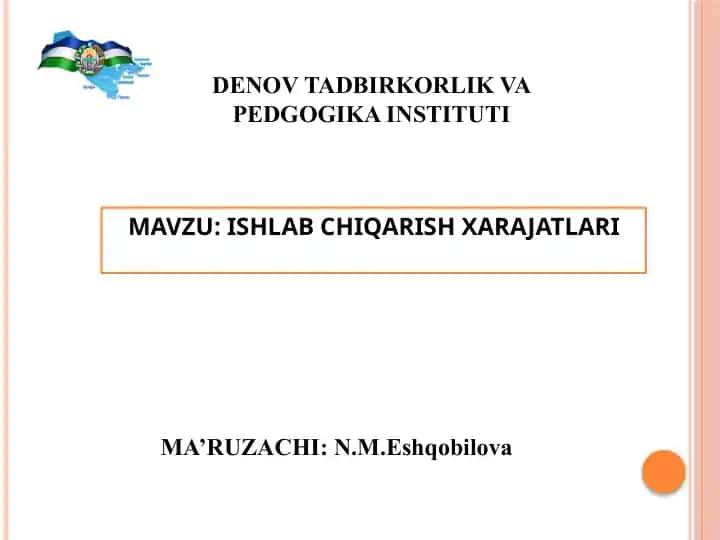 Ishlab chiqarish xarajatlari