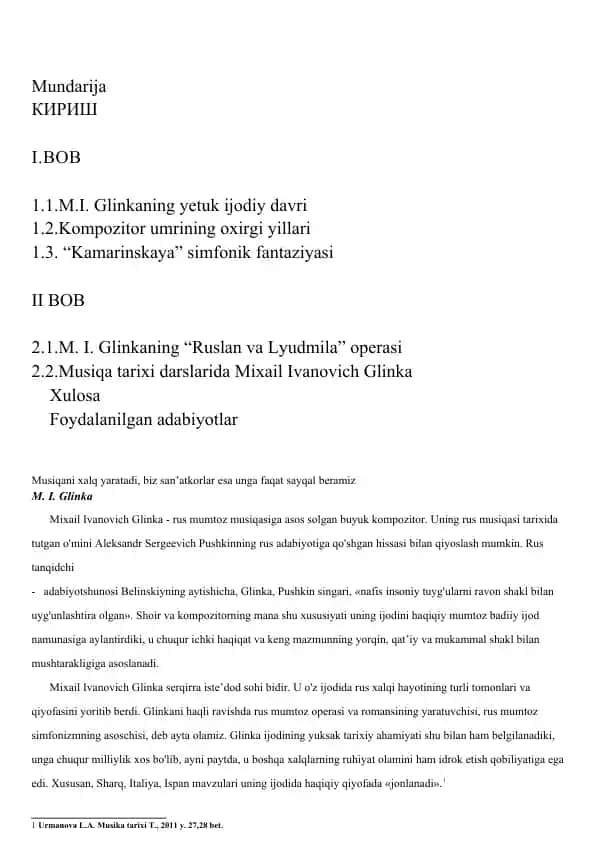 Mixail Ivanovich Glinkaning “Ruslan va Lyudmila” operasi